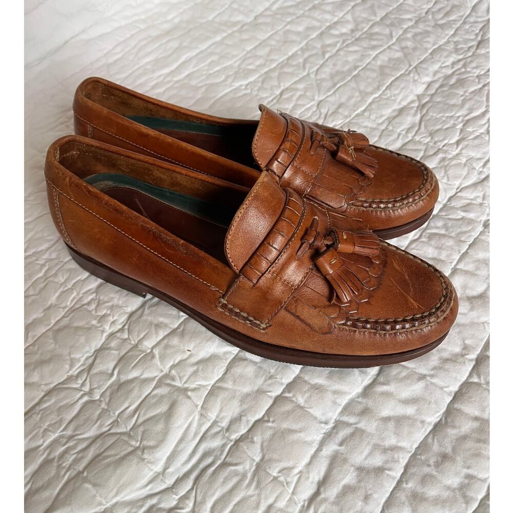HS Trask Bozeman Kiltie Tassel Loafter Brown Leather Men's 8.5